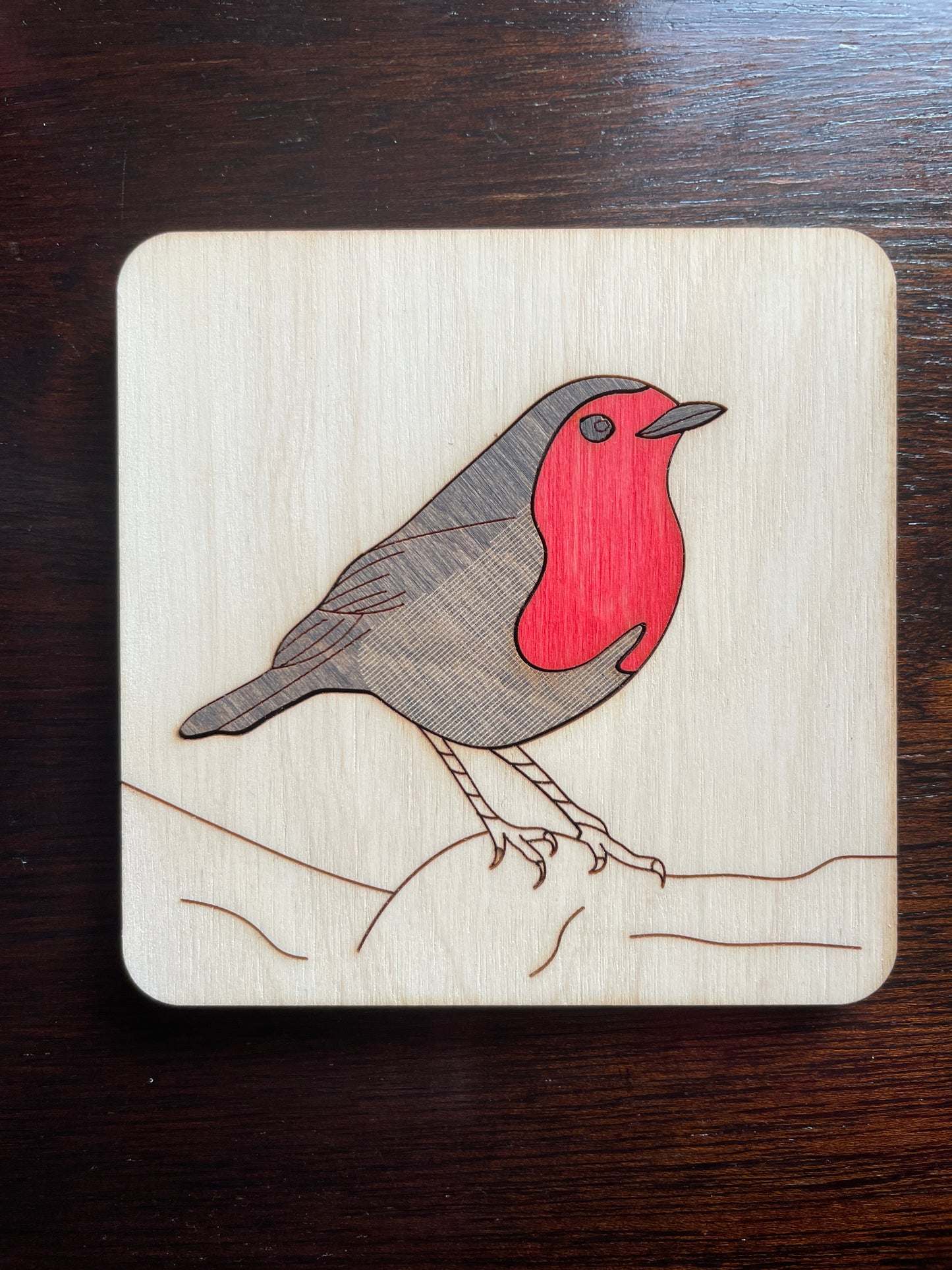 Robin Wooden Coasters