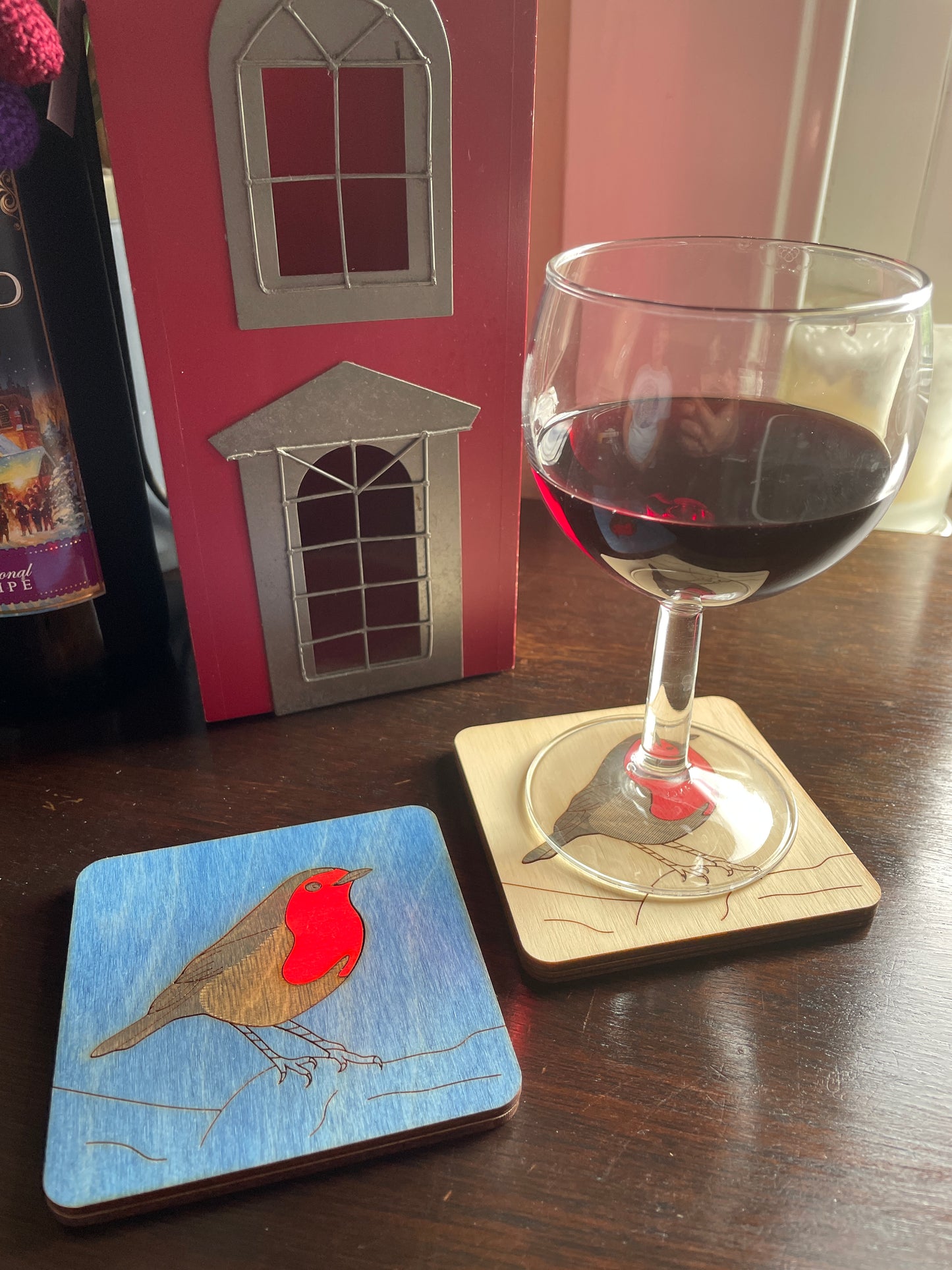 Robin Wooden Coasters