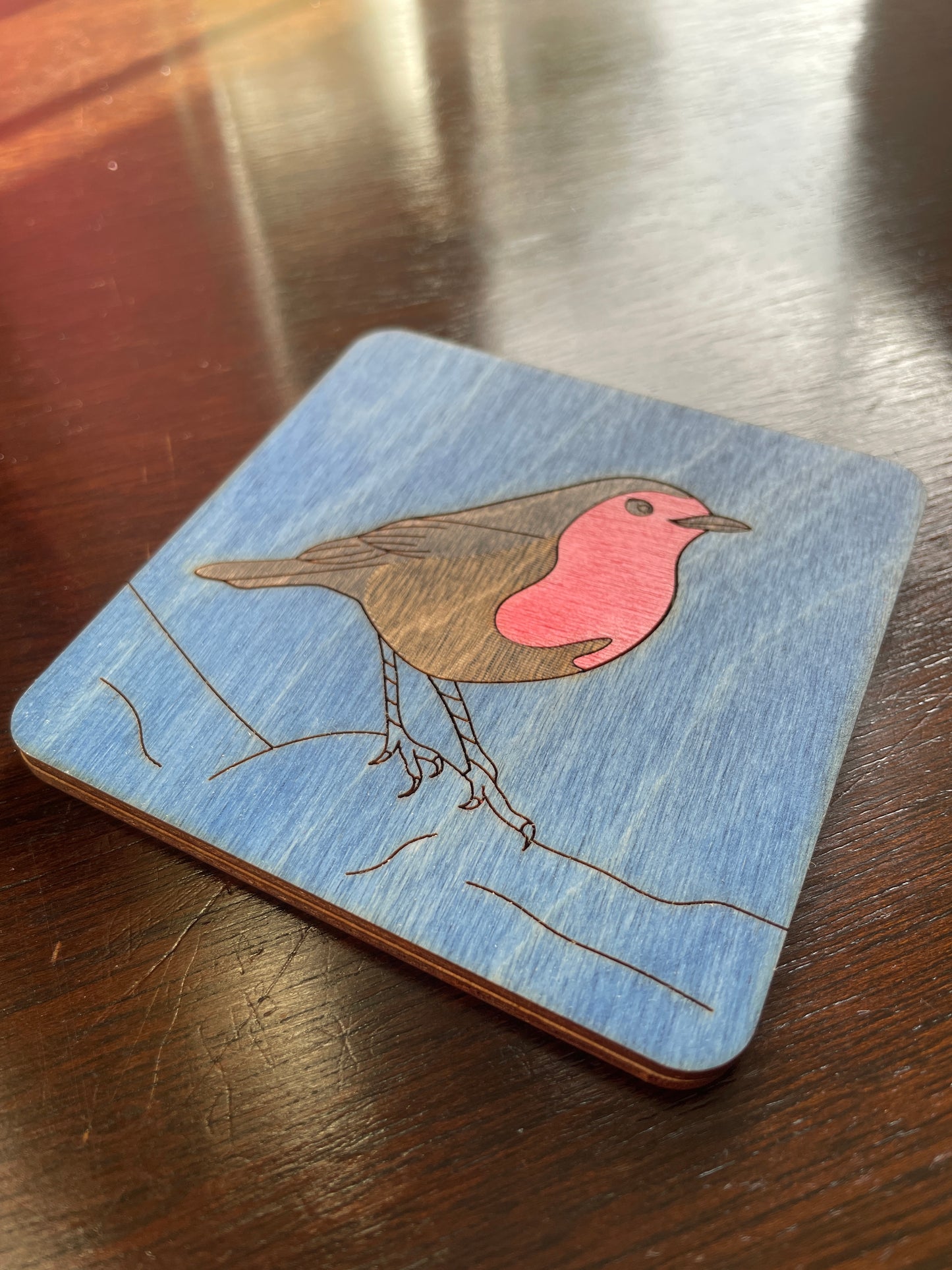 Robin Wooden Coasters