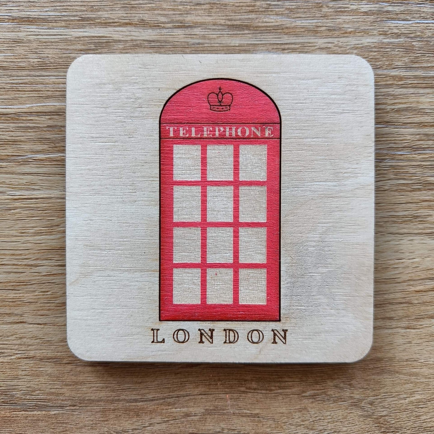 Traditional British Telephone Box Coaster