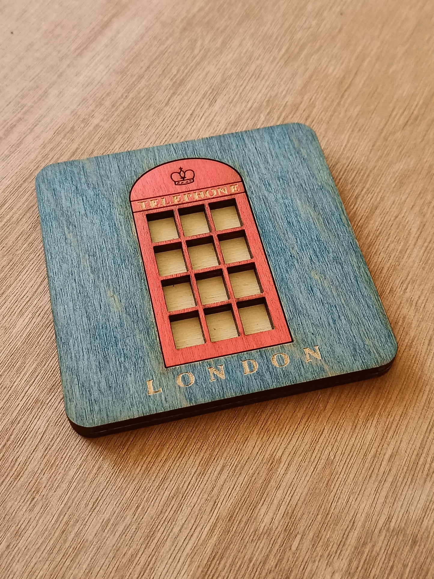 Traditional British Telephone Box Coaster