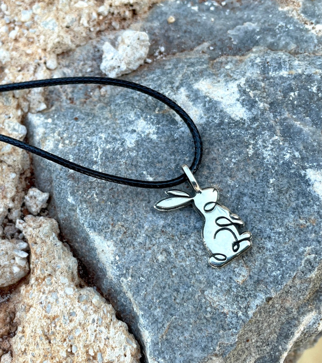 Rabbit 925 Sterling Silver Pendant Necklace