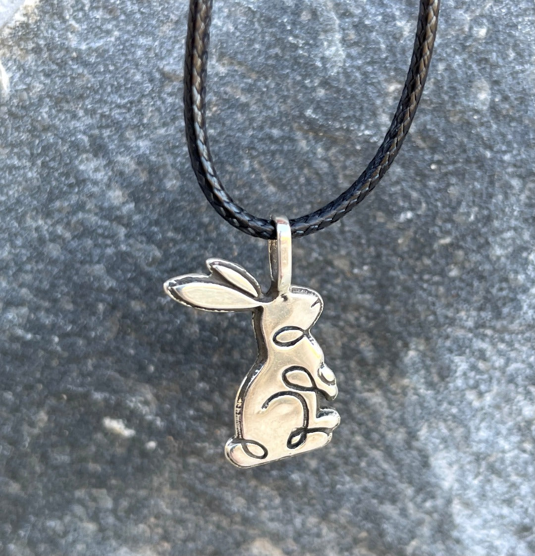 Rabbit 925 Sterling Silver Pendant Necklace