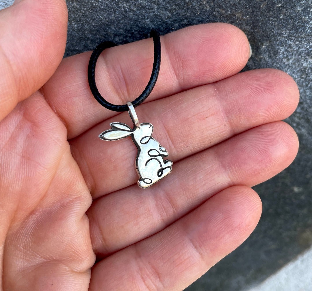 Rabbit 925 Sterling Silver Pendant Necklace