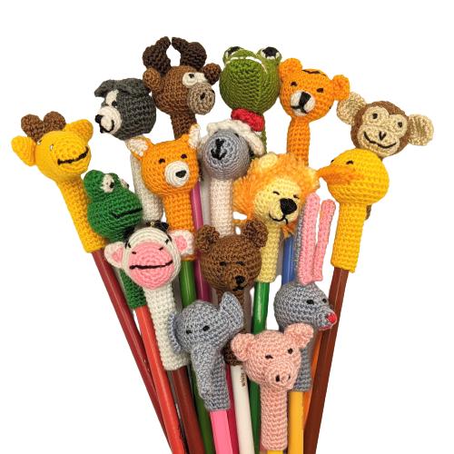 Crochet Animal Pencil Toppers