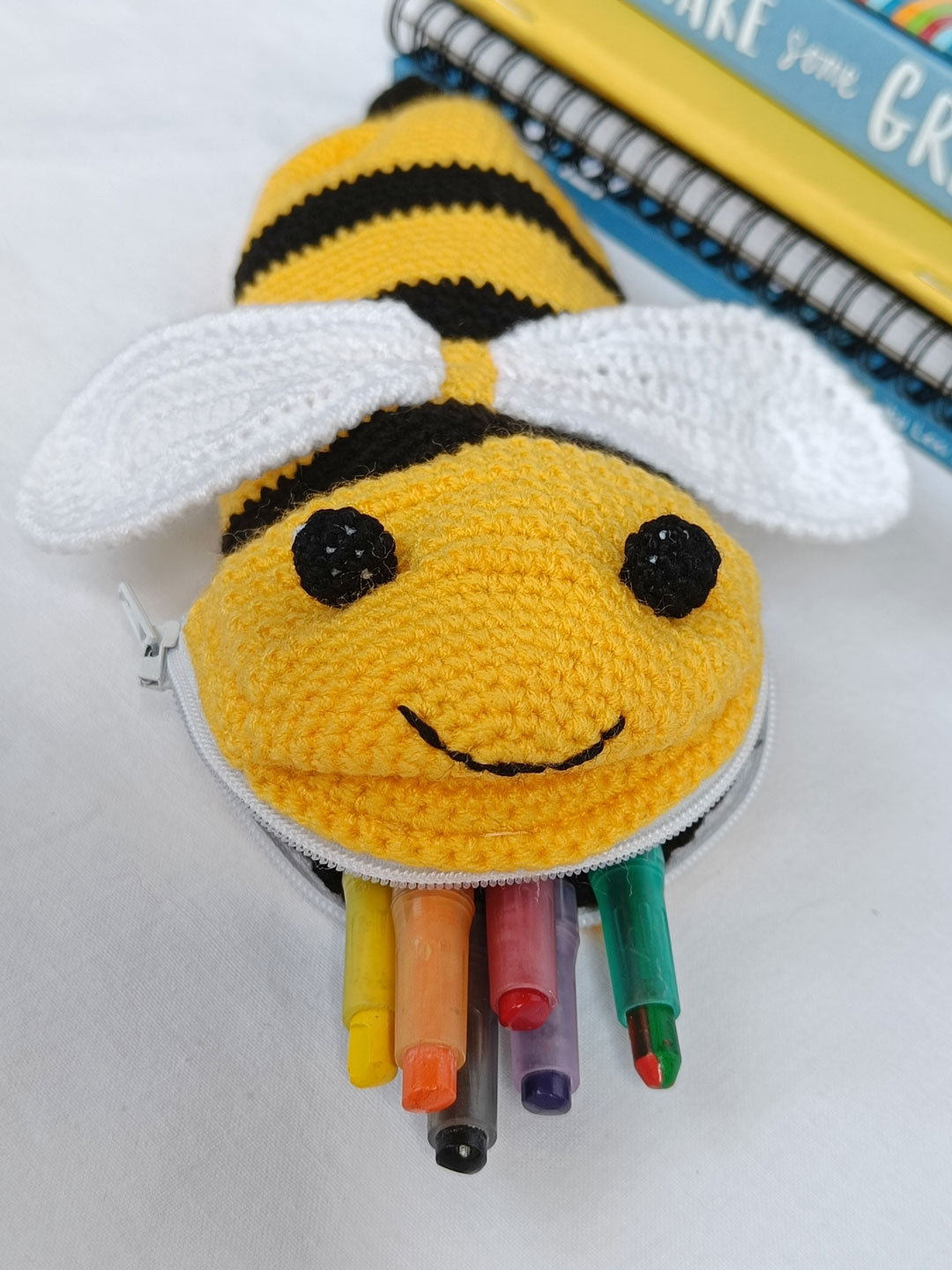 Bee Crochet Pencil Case