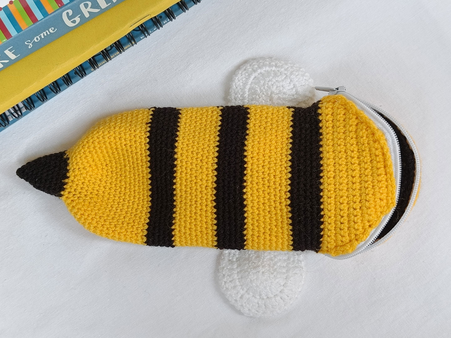 Bee Crochet Pencil Case