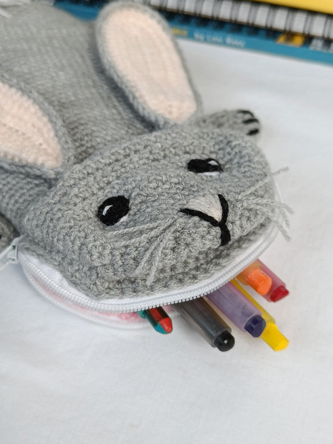 Rabbit Crochet Pencil Case