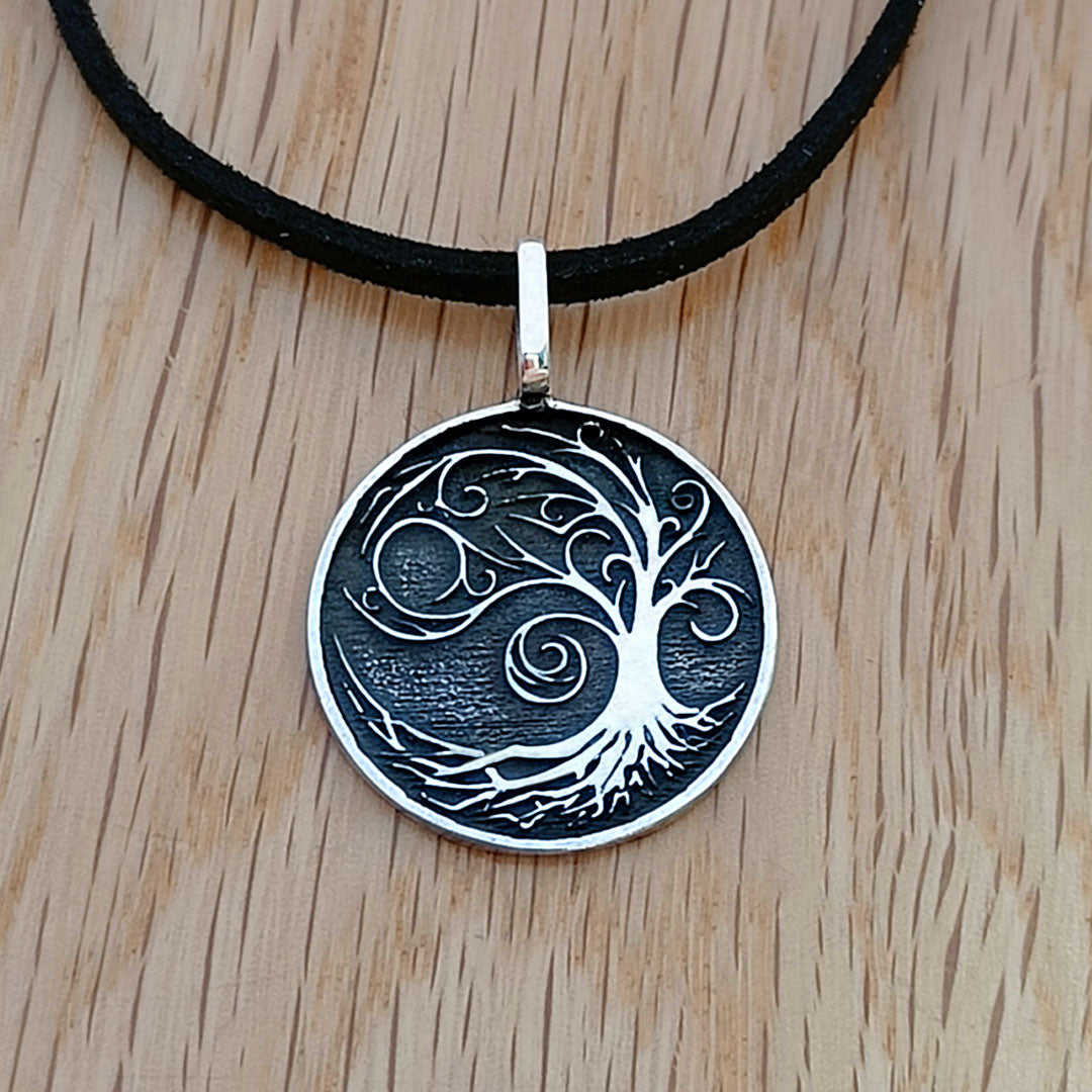Swirly Tree, 925 Sterling Silver Pendant Necklace with Keepsake Box