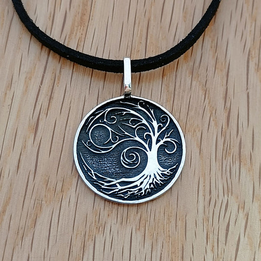 Swirly Tree, 925 Sterling Silver Pendant Necklace with Keepsake Box