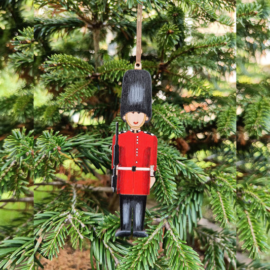 Hand Painted Wooden Royal Palace Guard Christmas Tree Ornament