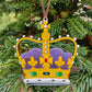 Hand Painted Wood British Royal Crown -  Christmas Tree Ornament