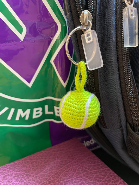 Tennis Ball Crochet Keyring Accessory