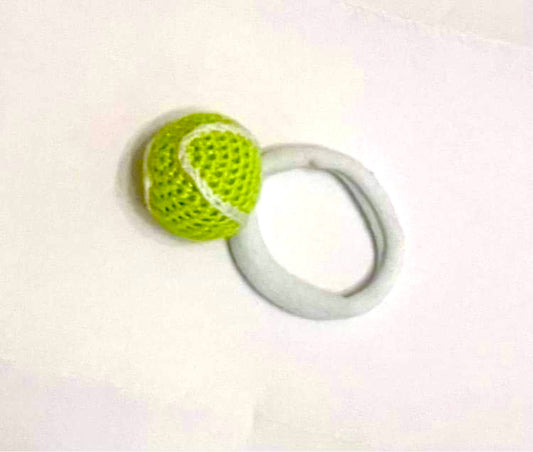 Tennis Ball Crochet Hair Accessory