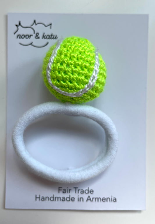 Tennis Ball Crochet Hair Accessory