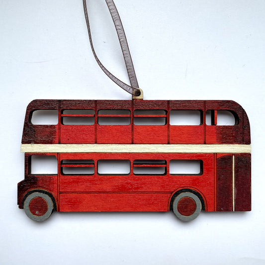 Hand Painted Traditional British Double Decker Bus -  Souvenir Ornament