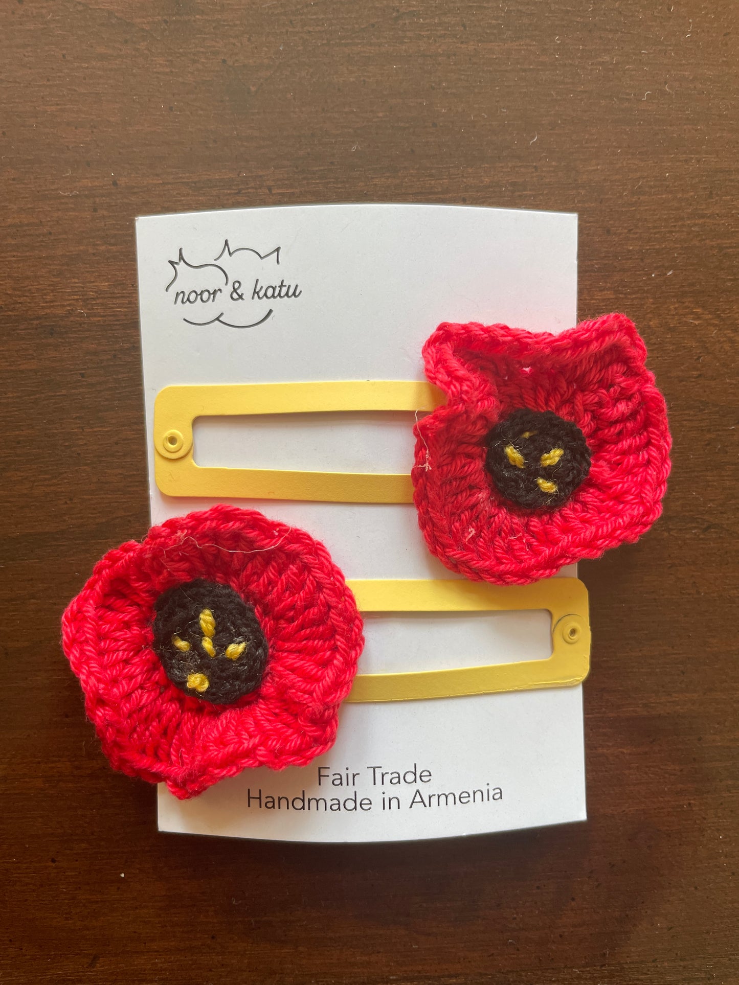 Poppy Hair Clips, Set of 2, Remembrance Day