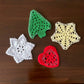 Crochet Christmas Coasters, Set of 4