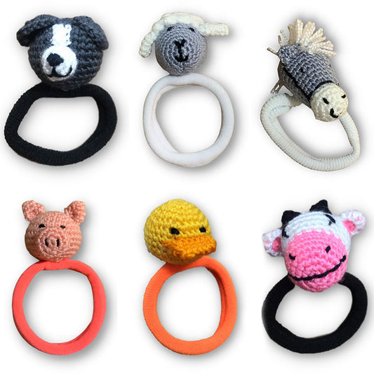 Farm Animals Crochet Hair Accessory