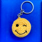 Winking Smiley Face Emoji Keychain Accessory