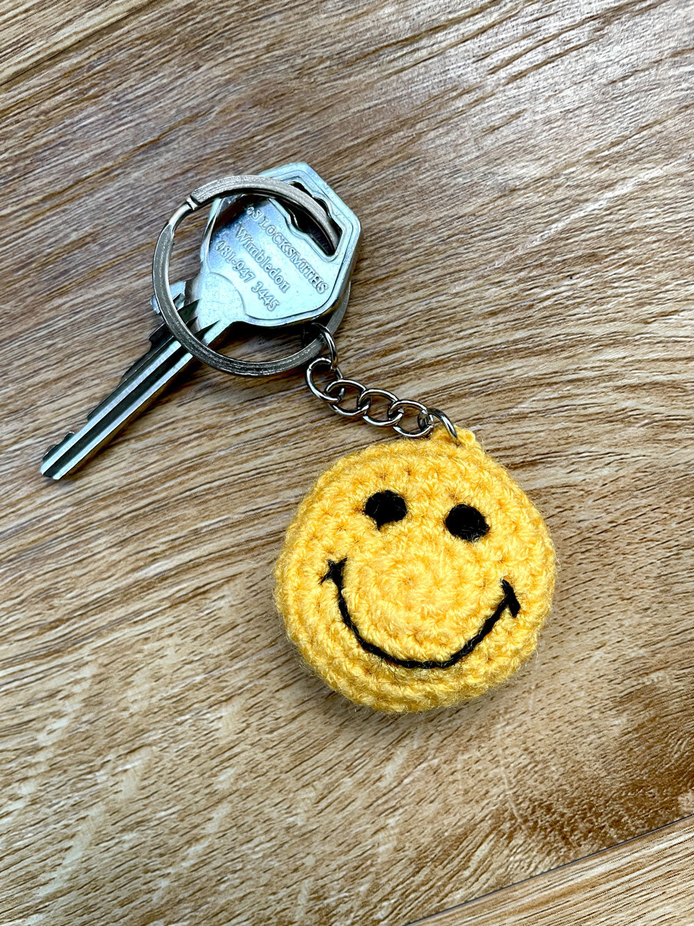 Smiley Face Emoji Keychain Accessory