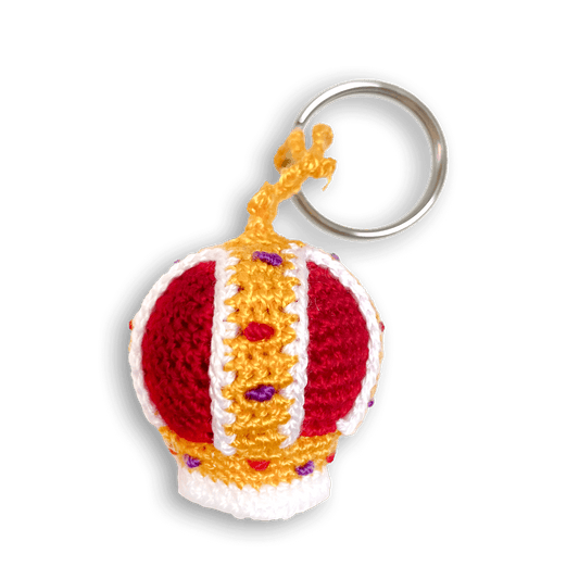 Royal Crown Crocheted Keyring Accessory
