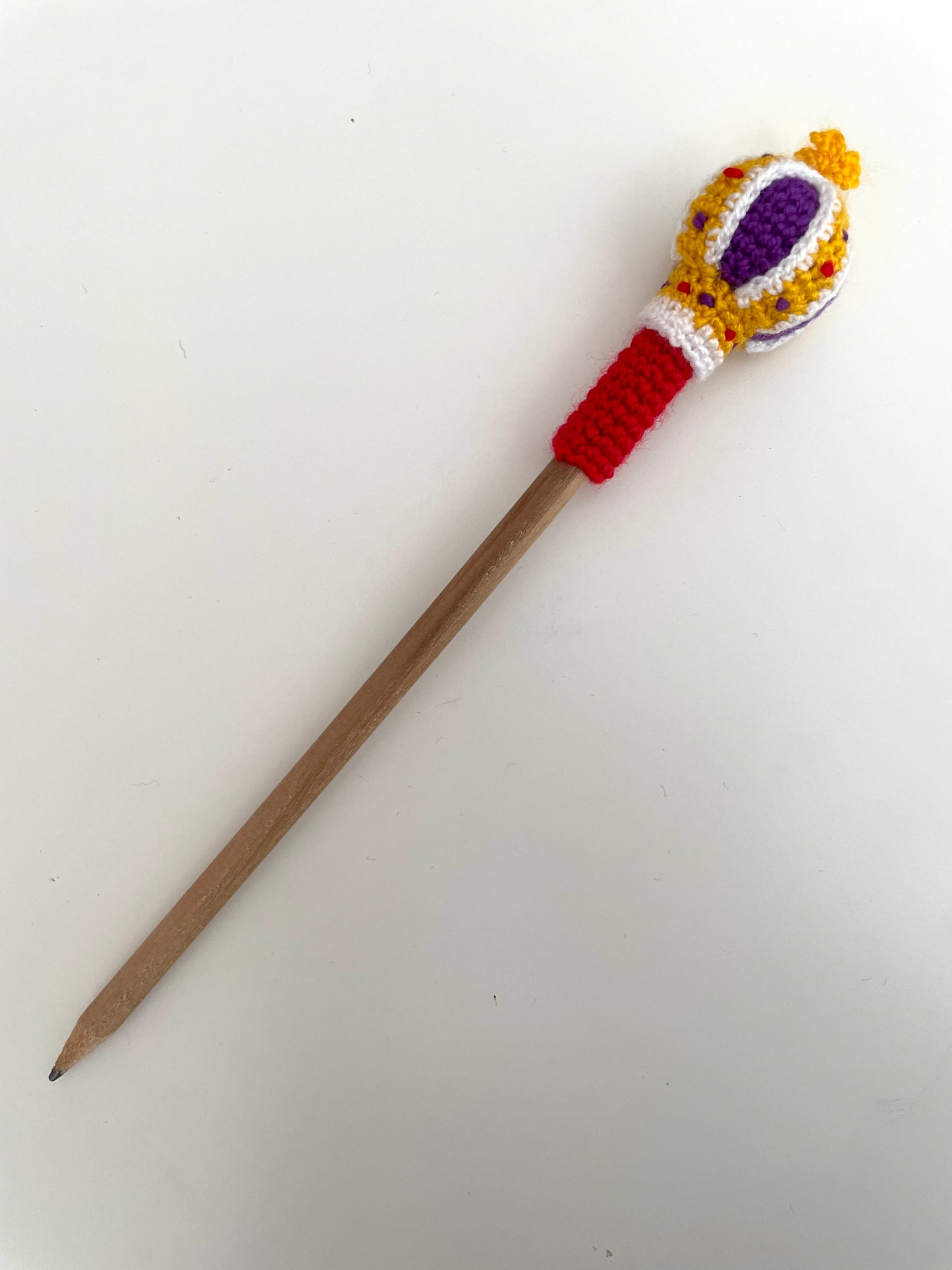 Royal Crown Crochet Pencil Toppers