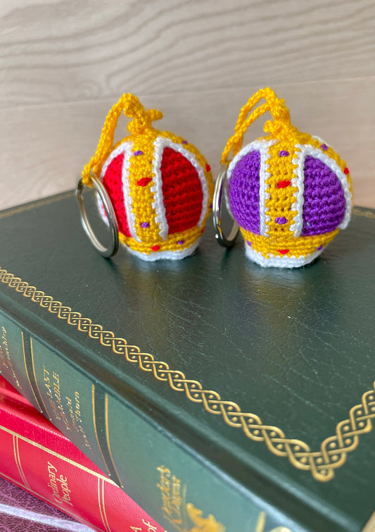 Royal Crown Crocheted Keyring Accessory