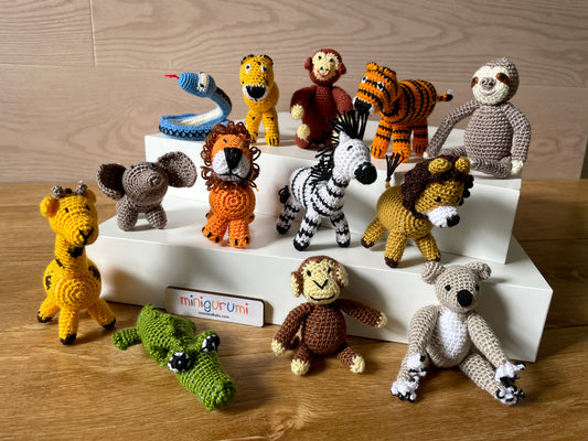 MINIGURUMI Mini Crochet Toy Jungle and Safari Animals