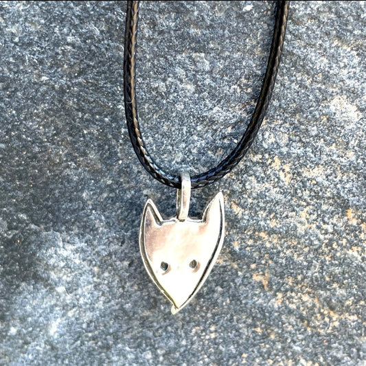 Small or Large Cute Fox 925 Sterling Silver Pendant Necklace