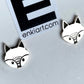 Fox 925 Sterling Silver Stud Earrings