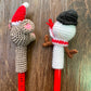 Snowman and Santa Mouse Pencil Toppers
