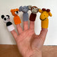 Jungle Safari Animals Crochet Finger Puppet Set