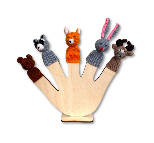 Woodland Forest Animal Finger Puppet Set