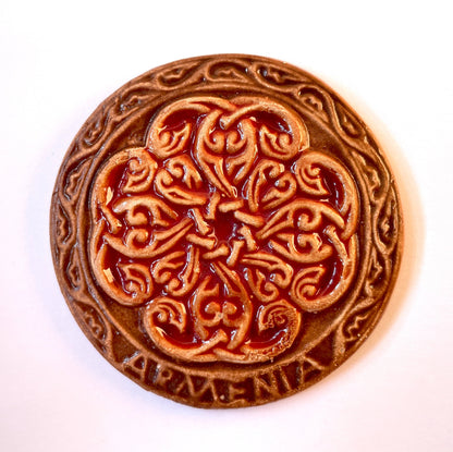 Ceramic Armenia Pomegranate, Tree of Life, and Eternity Magnets