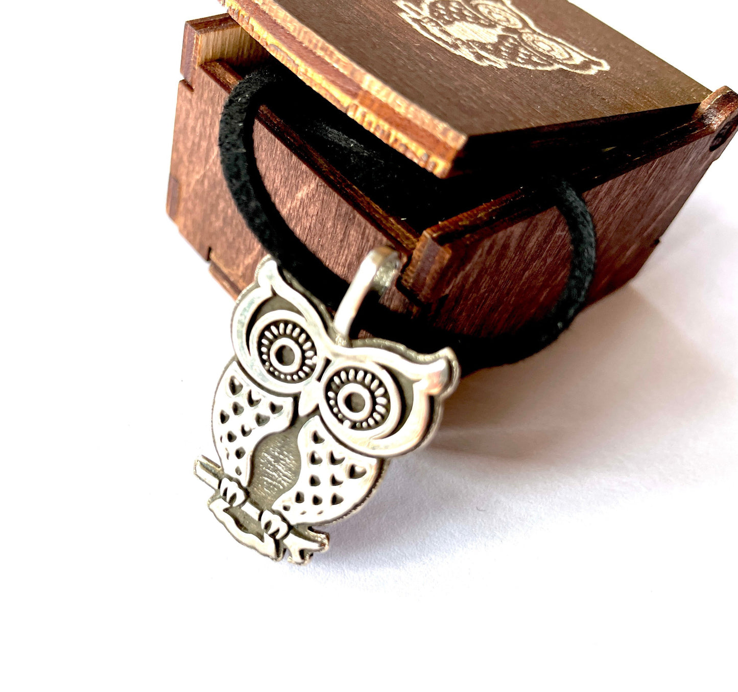 Owl 925 Sterling Silver Pendant Necklace with Keepsake Box