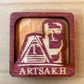 Magnet Artsakh Tatik Papik Wood Square 5cm x 5cm