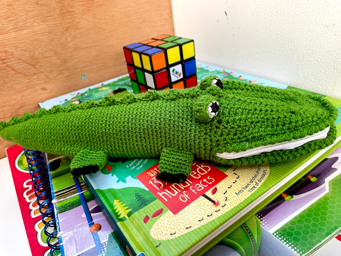 Crocodile Crochet Pencil Case