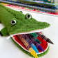 Crocodile Crochet Pencil Case