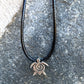 Eternity Turtle 925 Sterling Silver Pendant Necklace