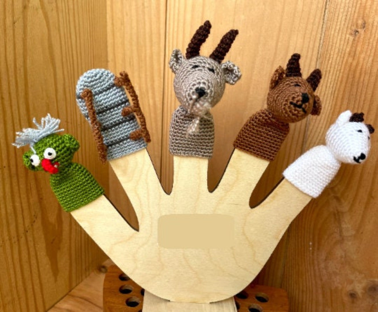 Three Billy Goats Gruff Finger Puppet Set